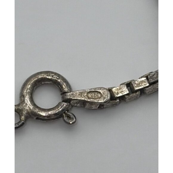 Vintage Red Beaded Cross Pendant Necklace with 925 Silver Chain Italy Religious - Picture 6 of 8